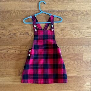 Max Studio Red and Black Plaid Kids Dress, 2T